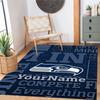 Seattle Seahawks Customize Text Area Rug Suitable For Bedrooms Decorate Room Entryway Hallway Antislip Carpet Anime Office Decor Gift For Festivals