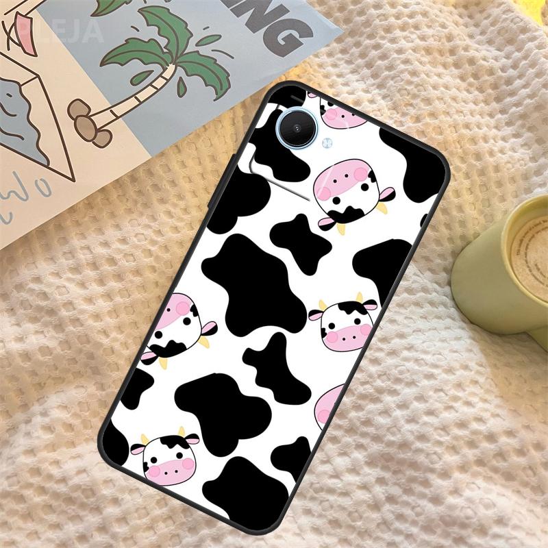 Cut Cow Case For Realme C55 C71 C67 C51 C75 C63 C61 C65 C53 C35 11 12 13 14 Pro Plus GT6 GT7 15 Pro