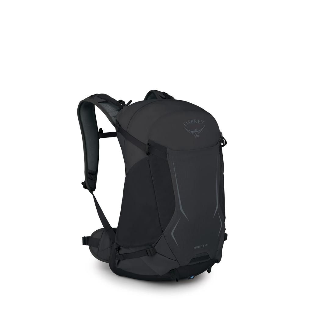 Osprey Hikelite 26L Прочный туристический рюкзак - Повседневный рюкзак для путешествий с чехлом от дождя, Унисекс, Ворон-Черный