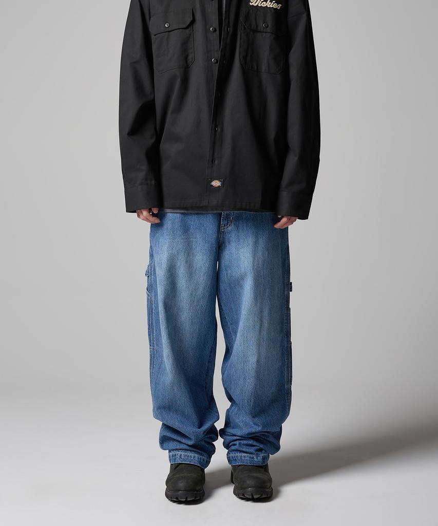 Dickies Свободные джинсовые брюки-карго средней синевы