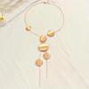 Metal Sequin Tassel Necklace Fashion Long Pendant Necklace Geometric Necklace  Party Celebrations