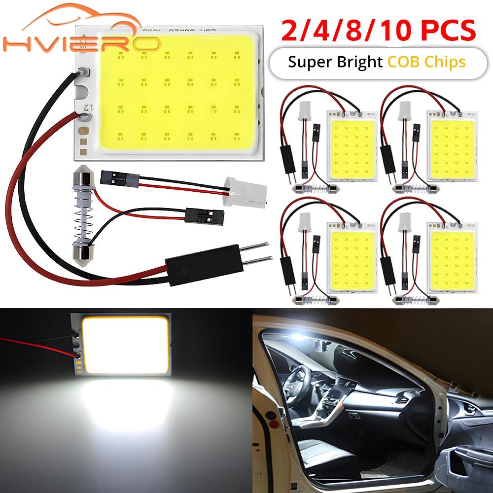 2/4/8/10 шт. T10 C5W COB 16/24/36/48 SMD Потолочные Festoon Лампы для чтения Автомобильные Светодиодные Парковочные Лампочки Автомобильная Внутренняя Панель Фонарь Номерного Знака