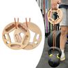 2x Climbing Portable Round Strengthen Grips Arms Upper Body Workout Fingerboard Hand Wrist Forearm