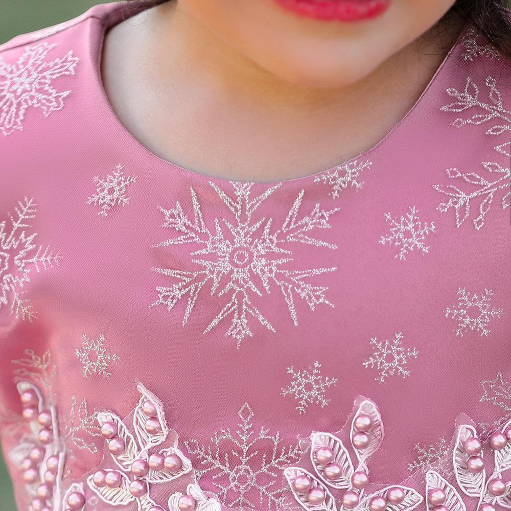 Платье-пачка принцессы для девочек с вышивкой, детское платье-пачка с цветами на свадьбу, Рождество, вечеринку, элегантное детское платье для подростков