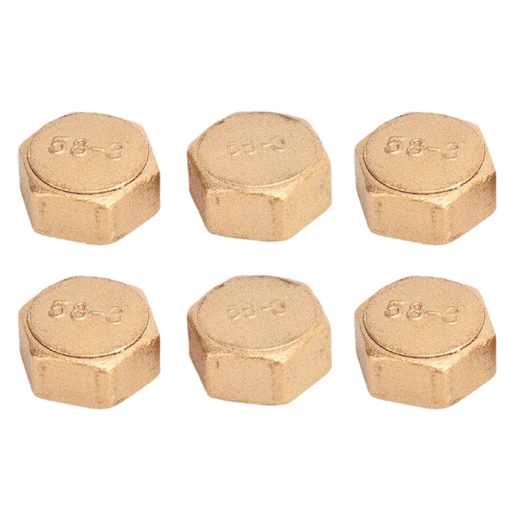 6 шт. Улучшенные обработанные резьбовые уплотнения 1/2"/3/4"/1" Температурное торцевое уплотнение Заглушки для концов труб Внутренние резьбовые заглушки для концов труб