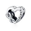 Стерлингового серебра 925 пробы, сердце, лапа животного, прозрачная снежинка, сверкающая корона, подвеска в виде тыквы, подходит для оригинального модного браслета