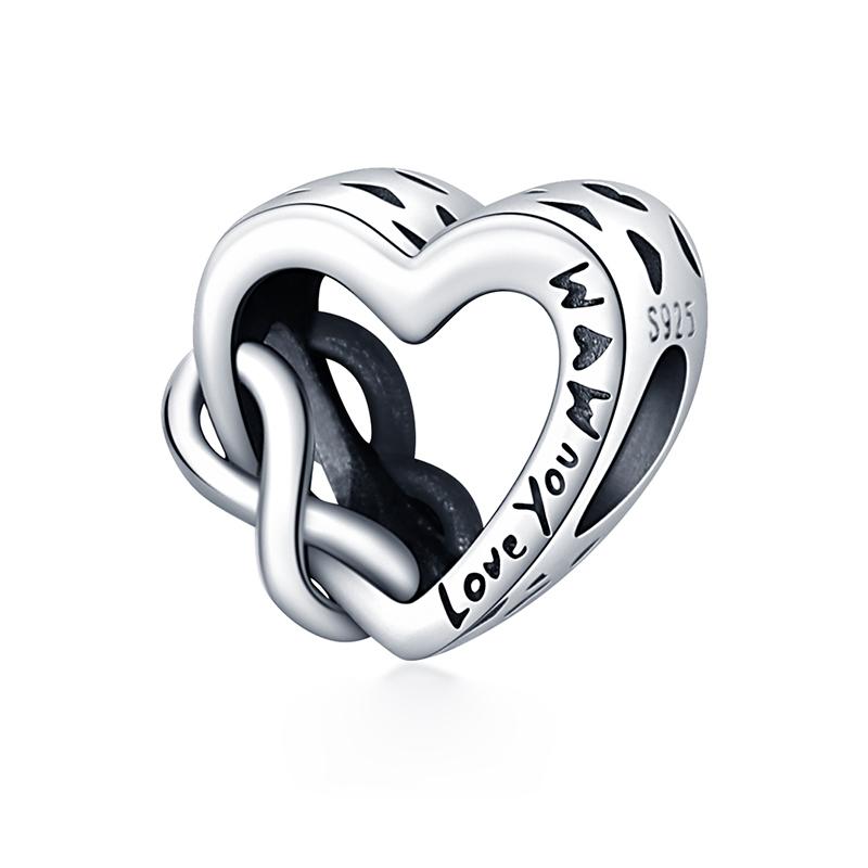 Стерлингового серебра 925 пробы, сердце, лапа животного, прозрачная снежинка, сверкающая корона, подвеска в виде тыквы, подходит для оригинального модного браслета