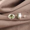 Green Amethyst Gemstone Earrings, 925 Solid Sterling Silver Earrings, Handmade Everyday Jewelry, Gift For Mother