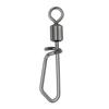 20pcs/lot Hot Stainless Steel Durable Swivels Snap Solid Rings Rolling Swive Fishing Connector