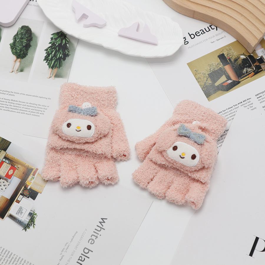 Kids' Winter Fingerless Flip-Top Writing Gloves – Warm Half-Finger Gloves for Boys & Girls