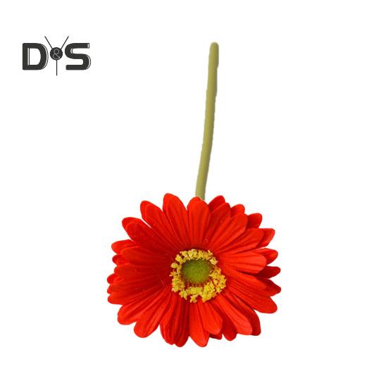 Искусственная Гербера Jamesonii со стеблем Реалистичный искусственный шелковый цветок Домашний офис Стол Центральная часть Искусственная цветочная ветка Цветочная композиция Украшение