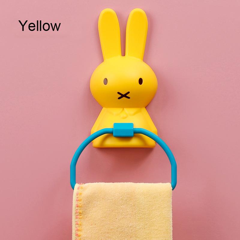 Детская вешалка для полотенец с мультяшным кроликом, вешалка для полотенец, настенный держатель для полотенец, вешалка для ванной комнаты, подарок для детей