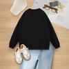 Girls' Cute Sunset Black Cat Pattern Hoodie for Autumn Children's Casual Hoodie