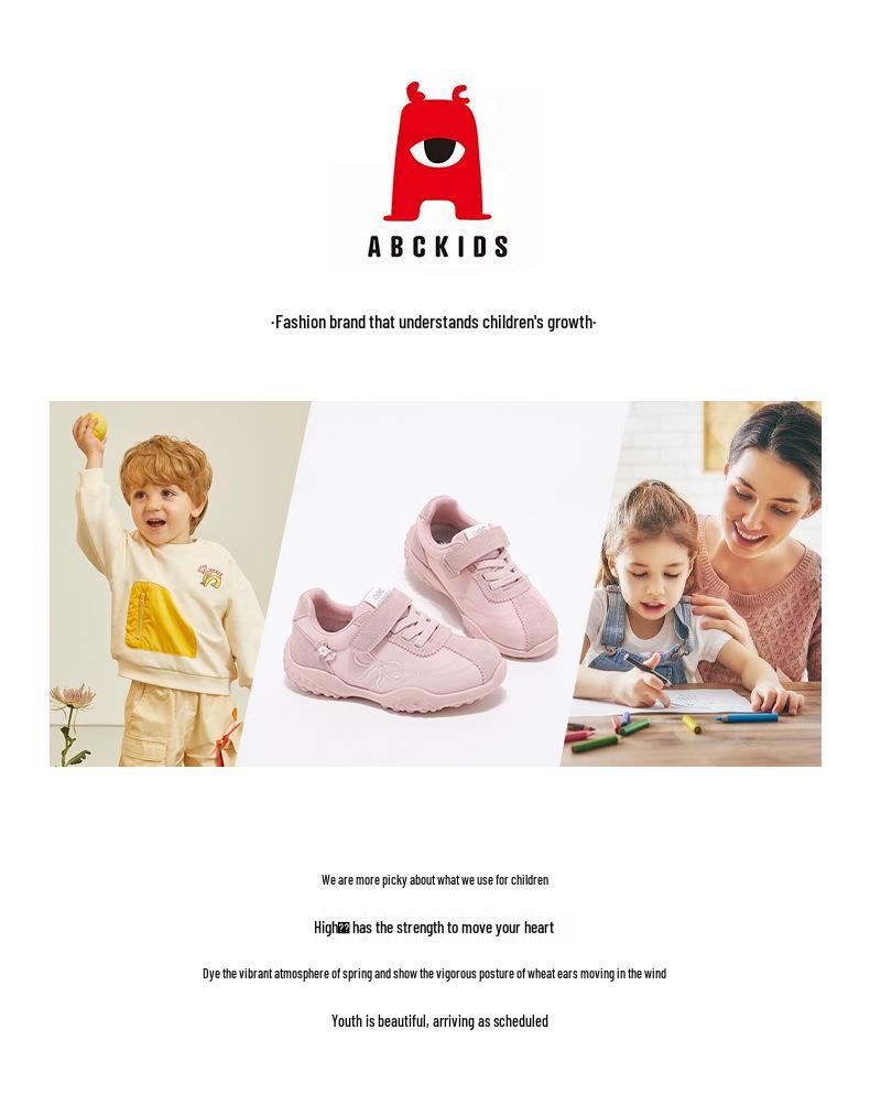 Весенняя коллекция ABCkids2026: Нескользящие повседневные спортивные туфли для девочек с мягкой подошвой