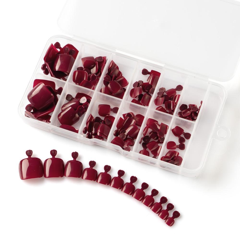 120 шт. Горячие однотонные накладные ногти на ногах Акриловые искусственные накладные ногти Искусственные ногти на ногах Женские