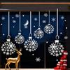 Christmas Snowflake Window Clings Large White Snowflake Window Stickers Winter PVC Decals for Glass Indoor Holiday Decoration