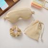 Silk Sleep Set: Eye Mask, Scrunchies, Headband, and Drawstring Bag - Perfect Wedding Favors or Portable Sleep Accessories.