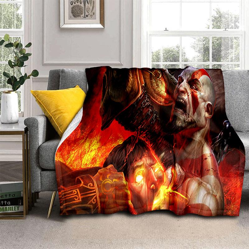 3D God of War Games Gamer Kratos HD одеяло, мягкое одеяло для дома, спальни, кровати, дивана, пикника, путешествия, офиса, одеяло, детское одеяло