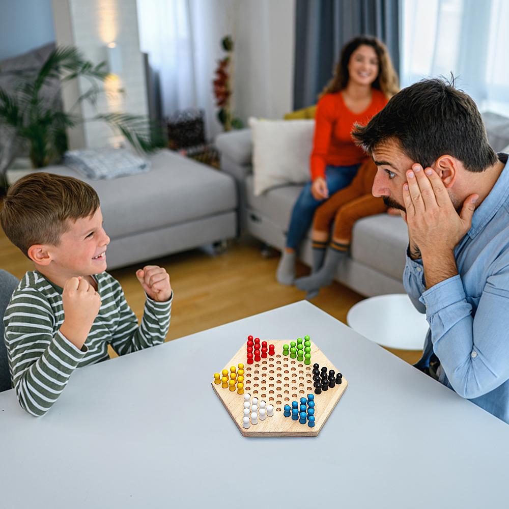 Портативный игровой набор в китайские шашки, резиновое дерево, китайские шашки, классическая китайская стратегическая настольная игра