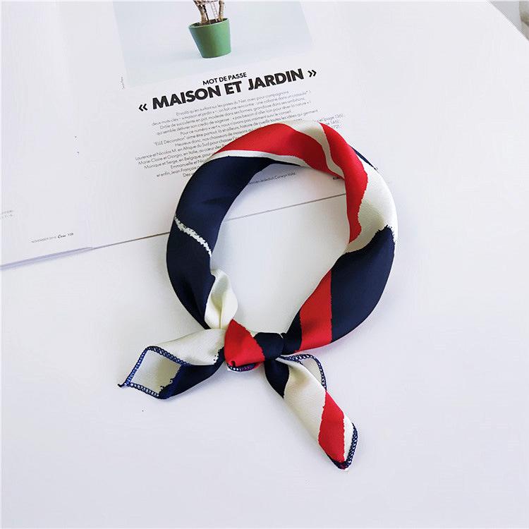 50 Spring/Summer New Small Scarf Small Square Scarf Women'S Professional Decoration Printed Professional Fashion Scarf