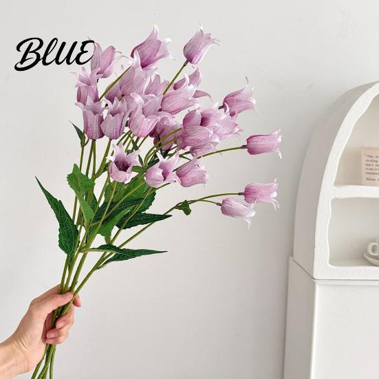 Искусственные Цветы Декор Стебель Имитация Декорация Поддельный Реалистичный Колокольчик Шелковый с Цветением для Свадебной Вечеринки Домашнего Офиса Стола