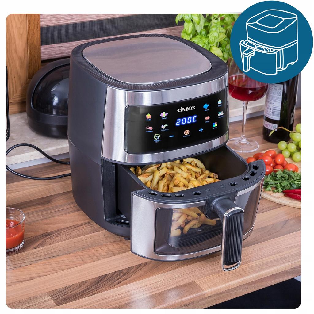 Air Fryer 5L 1600W Oil-free 8 Panel Programs