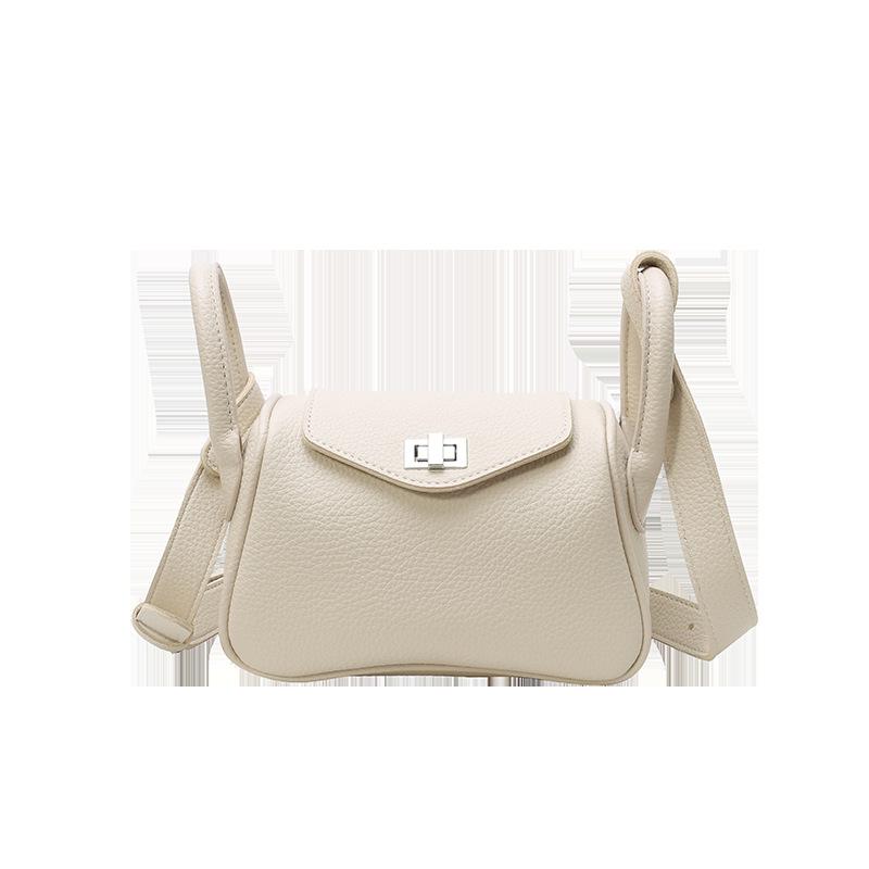 Spring Niche Lychee Pattern Shoulder Bag High-value Temperament Pillow Bag 2025 Spring New Women's Fashion Bag