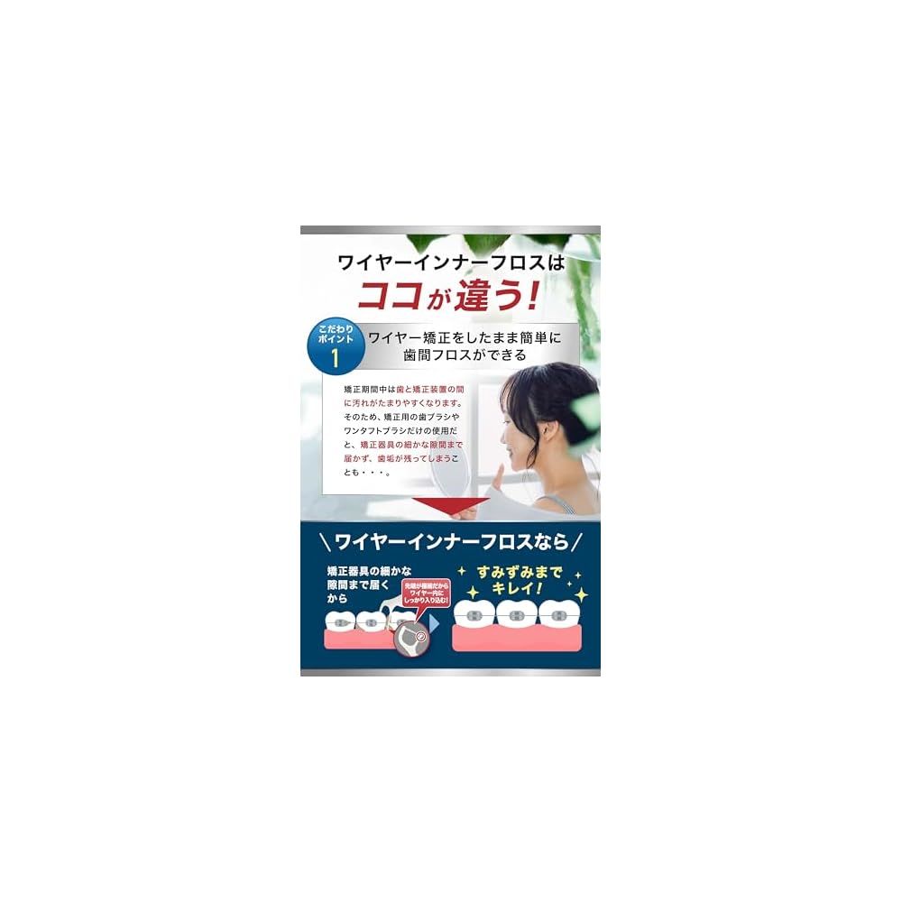 Yasuno Pharmaceutical [Available at dental clinics] Orthodontic floss, 60 pieces per pack [Slips