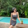 Source Korean version ins sweet swimsuit women's split three-piece skirt high-waisted small fresh girl swimsuit