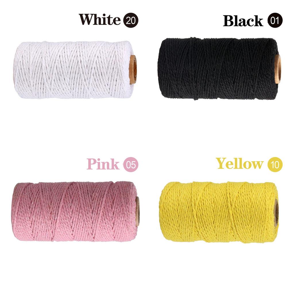 100 м/рулон 2 мм цветной хлопковый шнур макраме рождественский ручной работы плетеный канат гобелен ремесла свадебная лента DIY шнур домашний декор