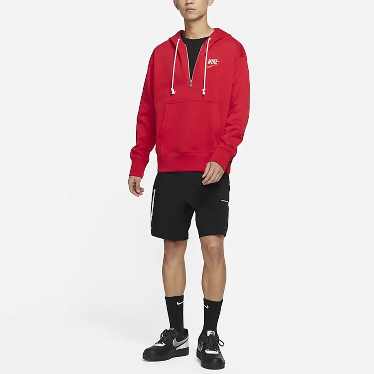 Nike Мужской вязаный свитер с капюшоном и вышитым логотипом на полумолнии DM5280-657