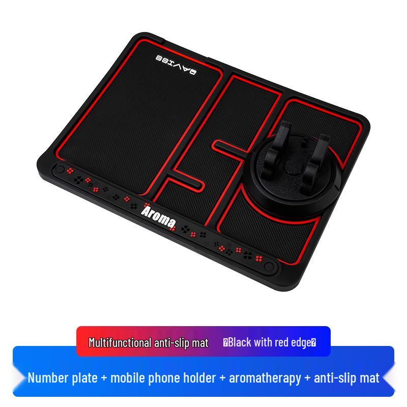 Multifunctional Anti-Slip Car Phone Holder with Concealable Parking Number Plate