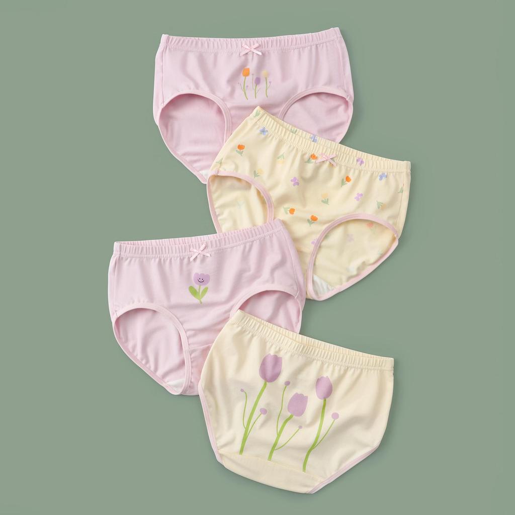 Детские антибактериальные шорты из хлопка с рисунком для девочек - Дизайн без ягодиц