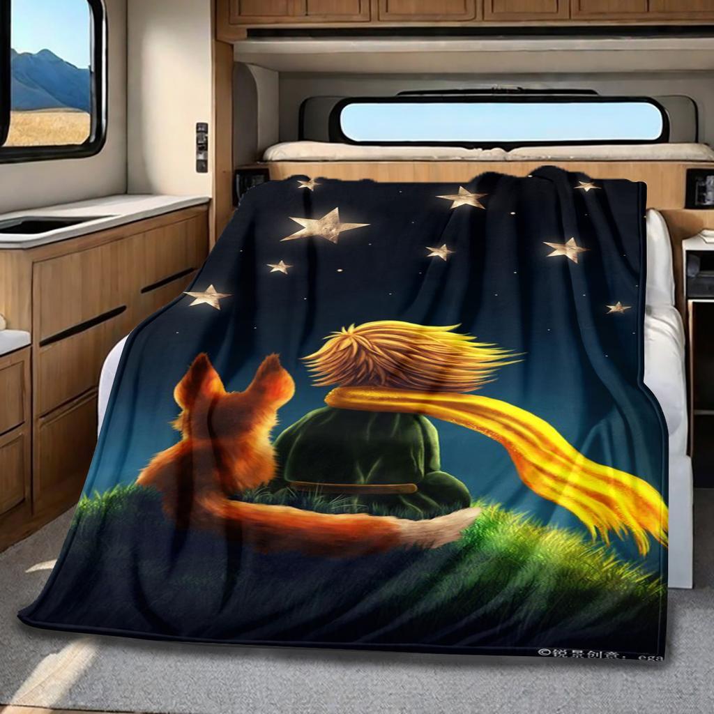 little prince Friends Blanket Soft And Portable All Season Home Bed Sofa Blanket Office Travel Nap Break Warm Blanket
