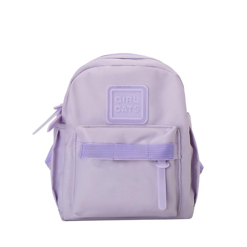 Playful Solid Color Toddler Backpack Ergonomic Shoulder Straps Preschool Essentials Durable Nylon Daycare Accessories