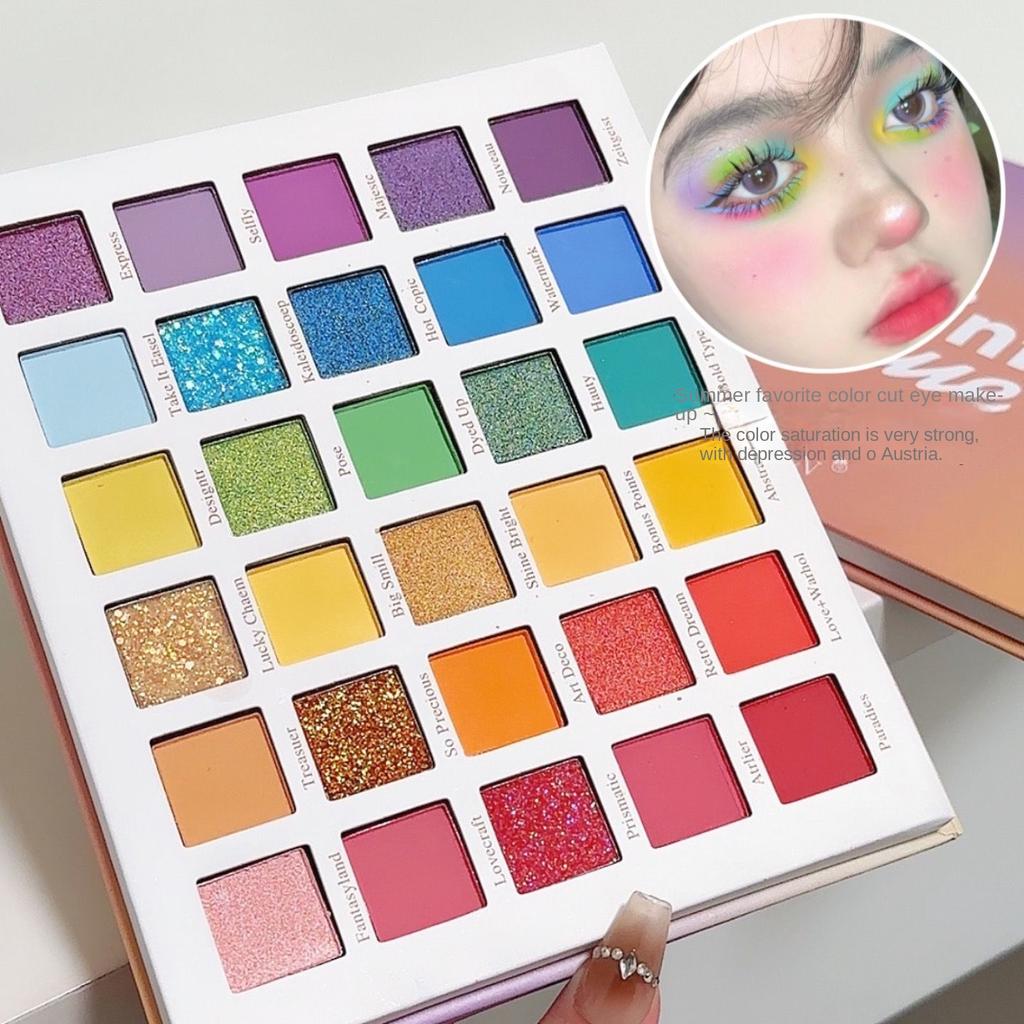 Summer Rainbow 30 Color Dopamine Eyeshadow Palette Saturated Eyeshadow