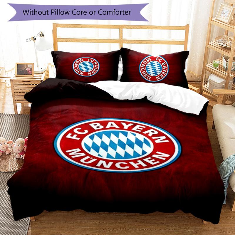 3pcs B-Bayern Munich (8) Design Cover Set - HD Printed Bedding with 1 Cover and 2 Pillowcases - Perfect for Home and Dorm Decor