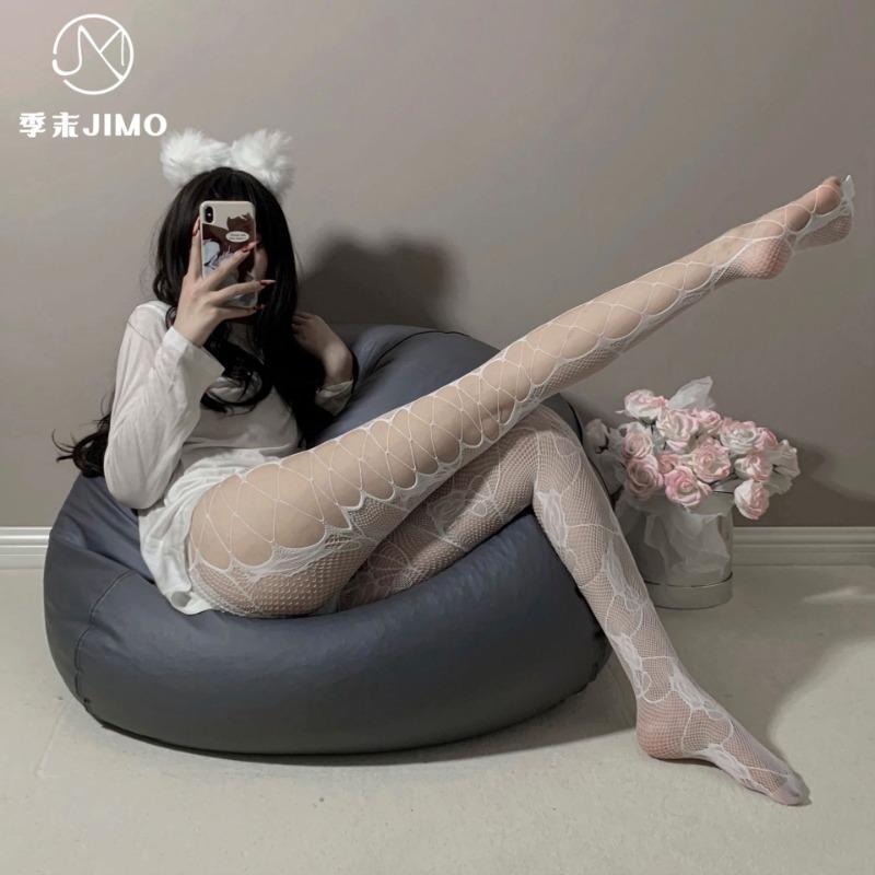 Сексуальное нижнее белье чулки женские, сексуальные колготки сетчатые чулки, сексуальные ажурные чулки с розой