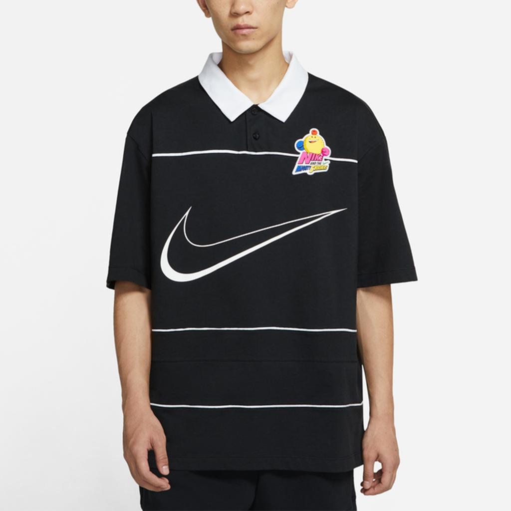 Nike Polo Shirts Men's Black Polo Collar Moderate Straight Fit DM7918-010