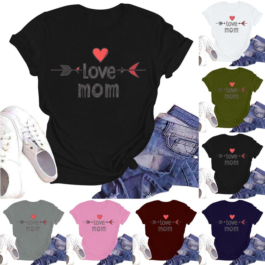 Женская повседневная футболка с круглым вырезом и короткими рукавами с принтом