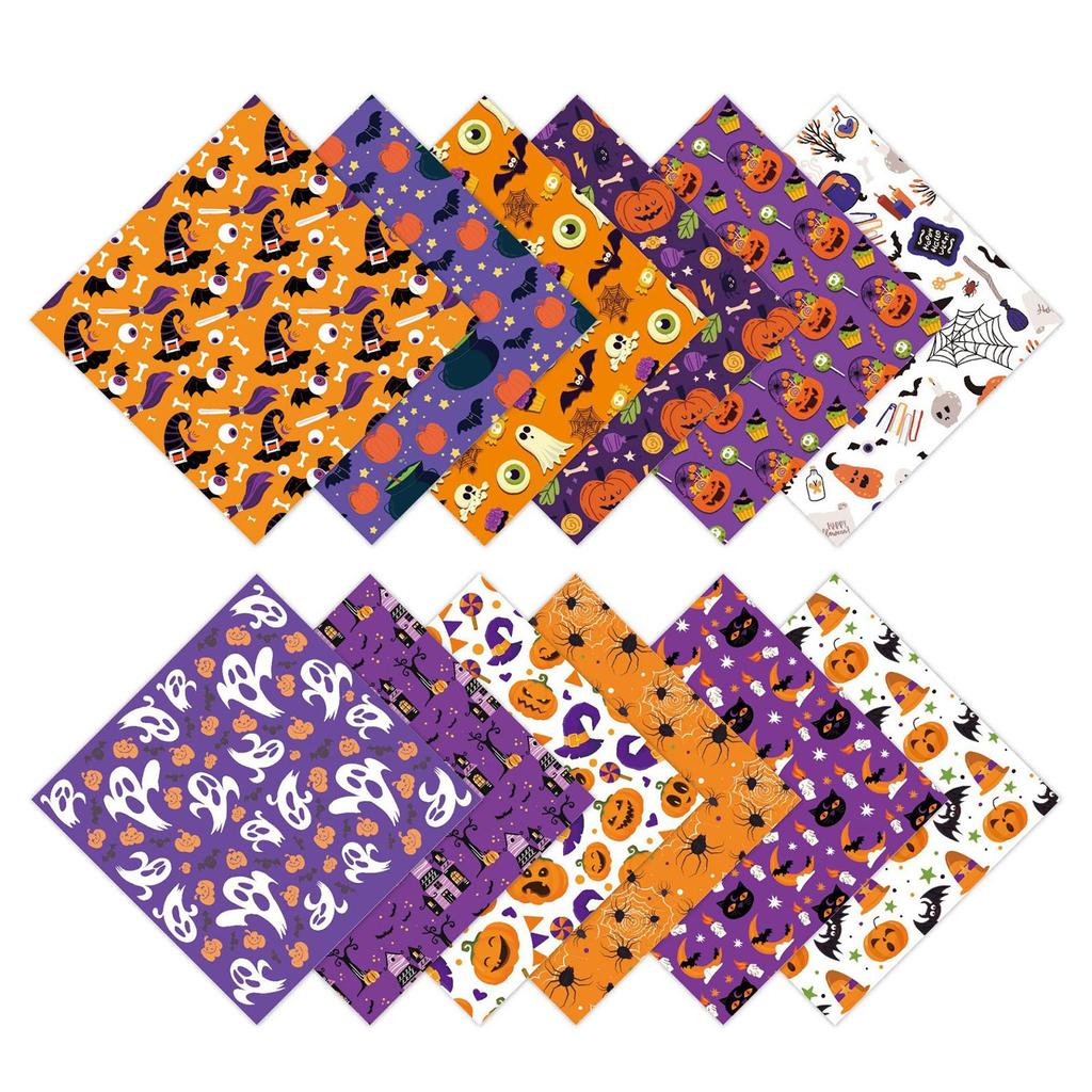 Halloween Pattern Paper Set, Decorative Paper For Card Making, Crafting, Scrapbooking, Decoration