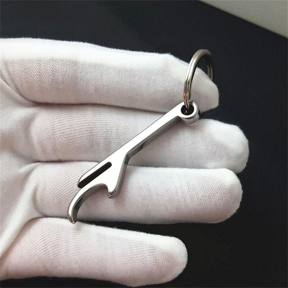 Mini Beer Opener Keyring Stainless Steel Beer Bottle Opener Keychain Portable Survival Tool