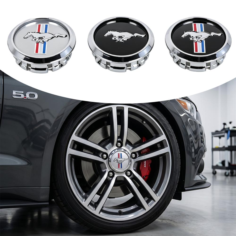 4Pcs 68mm Car Wheel Center Hub Caps Badge Auto Tire Hubcap Accessories For Ford Mustang Focus Fiesta Mondeo Kuga Ranger Shelby