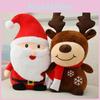 Праздничный Клаус Санта и плюшевая игрушка Олень Милу со шарфом для детского подарка на Рождество