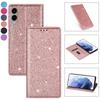 Чехол-книжка из блестящей кожи для Samsung Galaxy S25 S26 S24 S23 FE S22 S21 Ultra Plus + A37 A57 A07 A17 A06 A16 A36 A56 A26