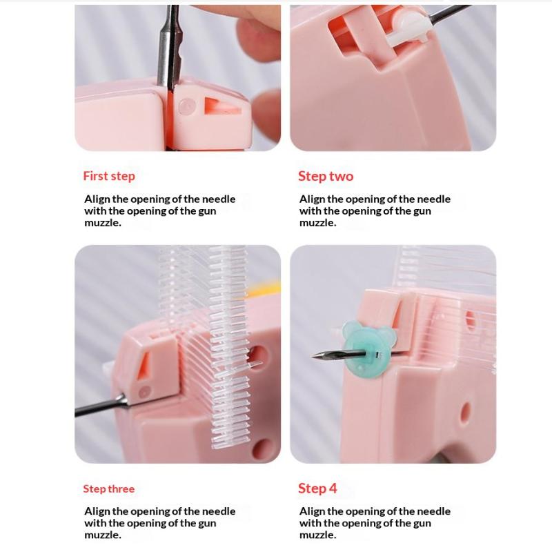 Пистолет для этикеток Держатель для квилтов Пистолет для бирок Мягкий силиконовый Безигольный защелкивающийся Одноигольный швейный пистолет Не оставляющий следов лист Противоскользящий инструмент