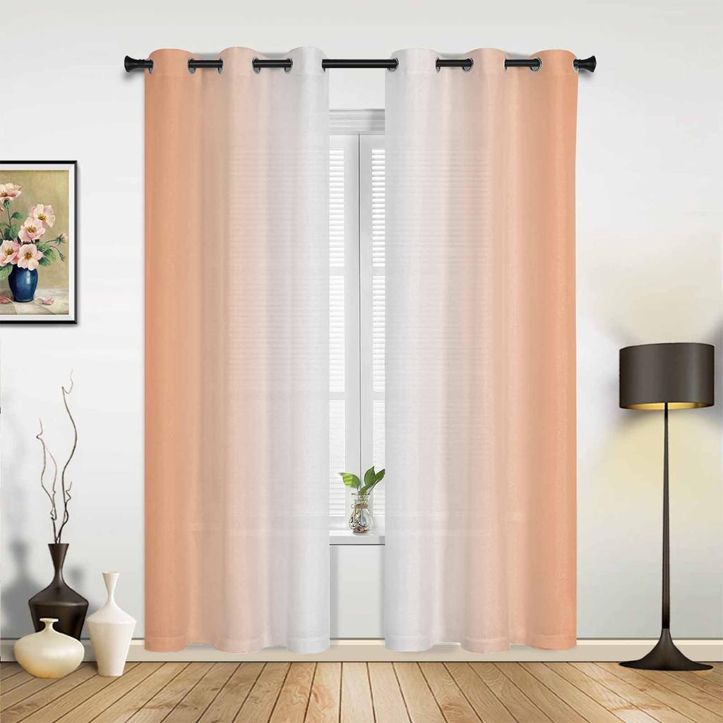 Розовые белые градиентные шторы для спальни, гостиной, шторы для кухни, детской комнаты, занавески для окна, современный домашний декор