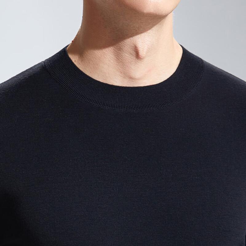 Antonio Men's Machine Washable 100% Fine Wool Crewneck Sweater