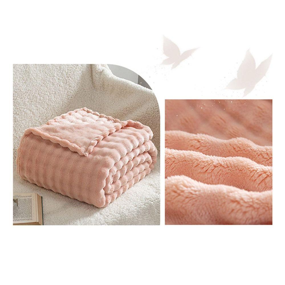 70x100cm Monolayer Flannel Blanket Simple Thickened Sofa Throw New Bed Cover