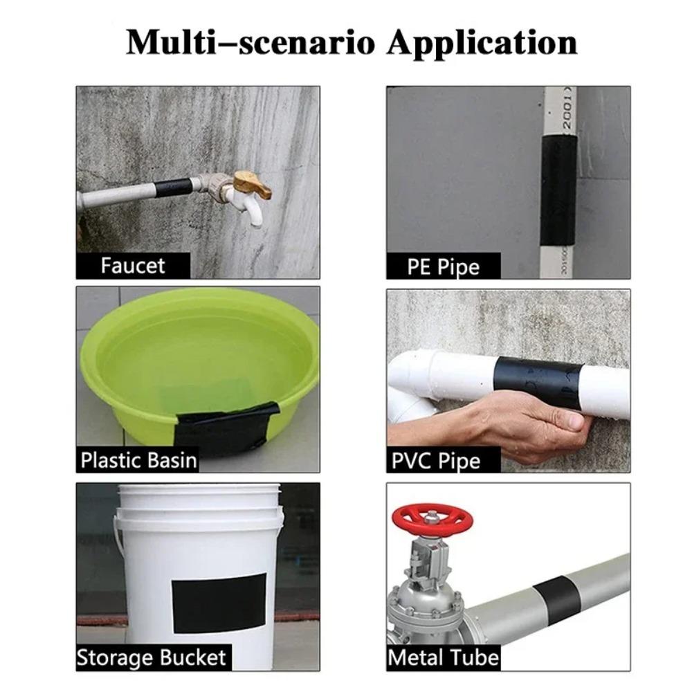ПВХ сверхпрочная водонепроницаемая лента для герметизации труб, ремонтная лента для устранения течи, самоклеящаяся изолирующая лента для труб из полиэтилена для ванной комнаты